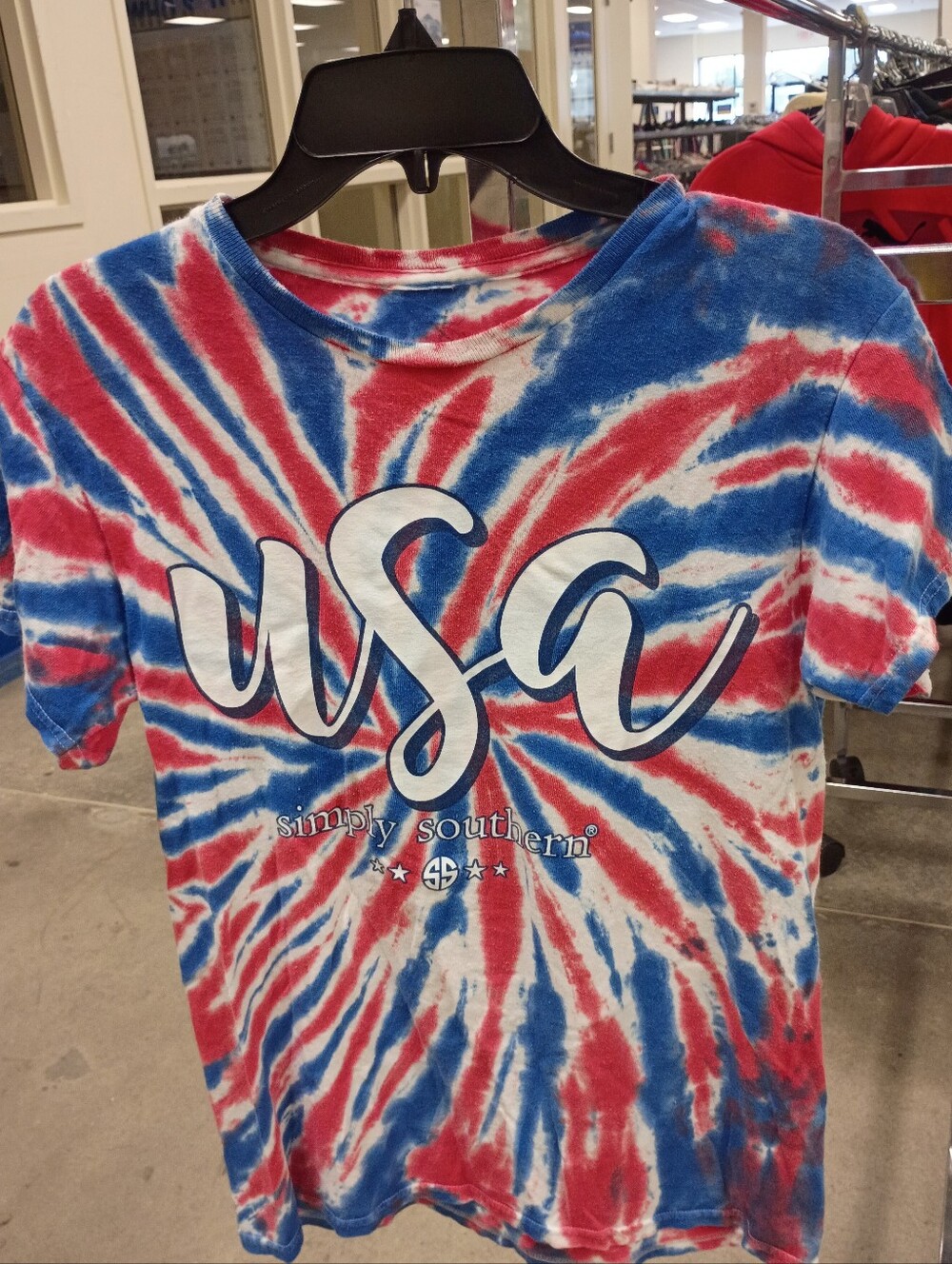 Simply Southern Woman's Tie-Dye 'USA' Tee - Red, White, Blue